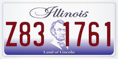 IL license plate Z831761