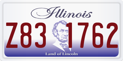 IL license plate Z831762