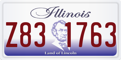 IL license plate Z831763
