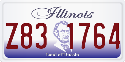 IL license plate Z831764