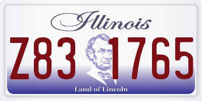IL license plate Z831765