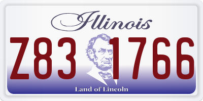 IL license plate Z831766
