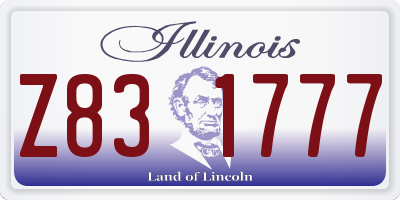 IL license plate Z831777