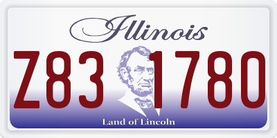 IL license plate Z831780