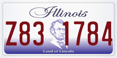 IL license plate Z831784
