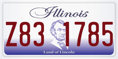 IL license plate Z831785