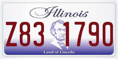 IL license plate Z831790