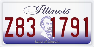 IL license plate Z831791