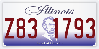 IL license plate Z831793