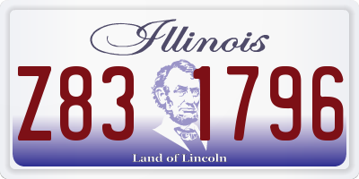 IL license plate Z831796