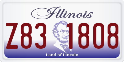 IL license plate Z831808