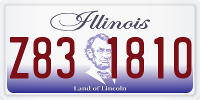 IL license plate Z831810