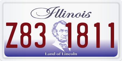 IL license plate Z831811