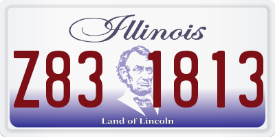 IL license plate Z831813