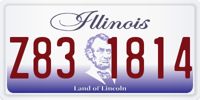 IL license plate Z831814