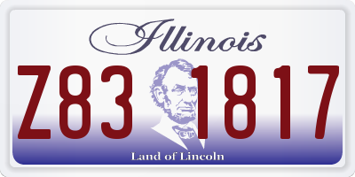 IL license plate Z831817