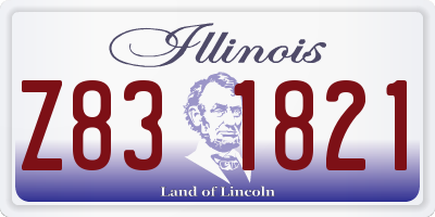 IL license plate Z831821