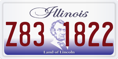 IL license plate Z831822