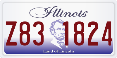 IL license plate Z831824