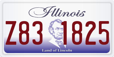 IL license plate Z831825