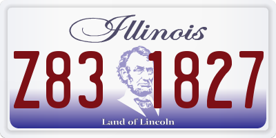 IL license plate Z831827