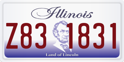 IL license plate Z831831