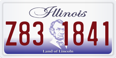 IL license plate Z831841
