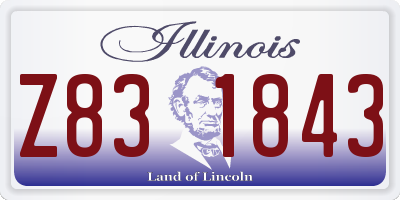 IL license plate Z831843