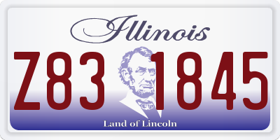 IL license plate Z831845