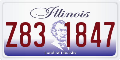 IL license plate Z831847