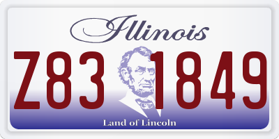 IL license plate Z831849