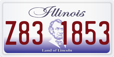 IL license plate Z831853