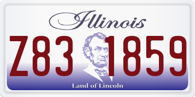 IL license plate Z831859