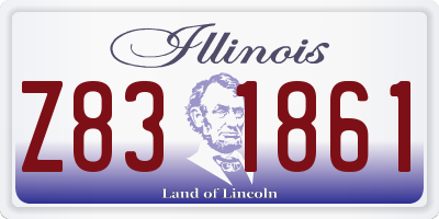 IL license plate Z831861