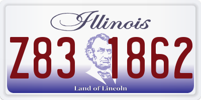 IL license plate Z831862