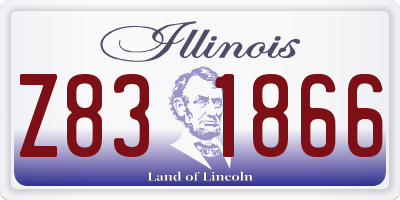 IL license plate Z831866