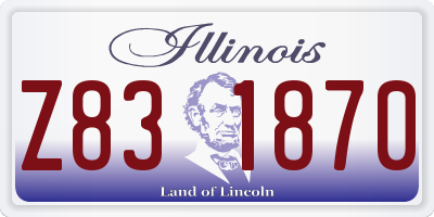 IL license plate Z831870