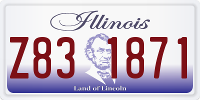 IL license plate Z831871