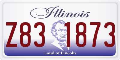 IL license plate Z831873