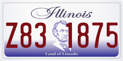 IL license plate Z831875