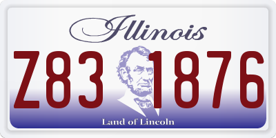 IL license plate Z831876
