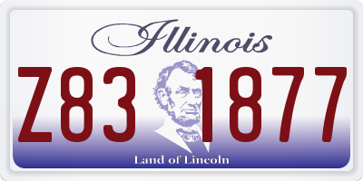 IL license plate Z831877