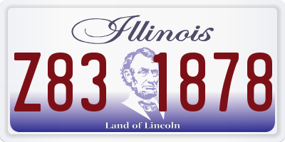 IL license plate Z831878