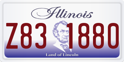 IL license plate Z831880
