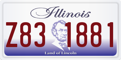 IL license plate Z831881