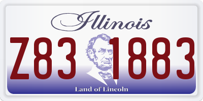 IL license plate Z831883