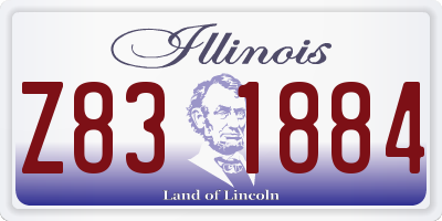 IL license plate Z831884