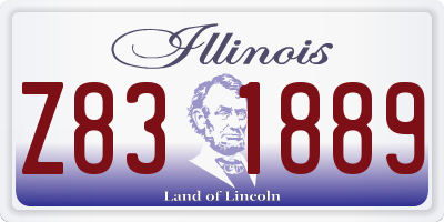 IL license plate Z831889