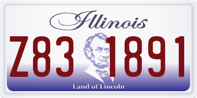IL license plate Z831891