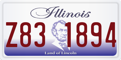 IL license plate Z831894